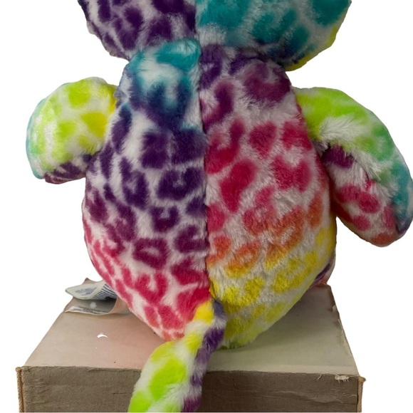 Build-A-Bear Lisa Frank Inspired Rainbow Color Leopard Print Plush Animal - Picture 6 of 10